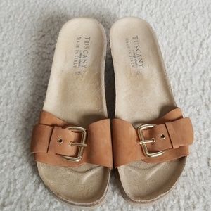 Tan Sandals- Flip Flop Slides